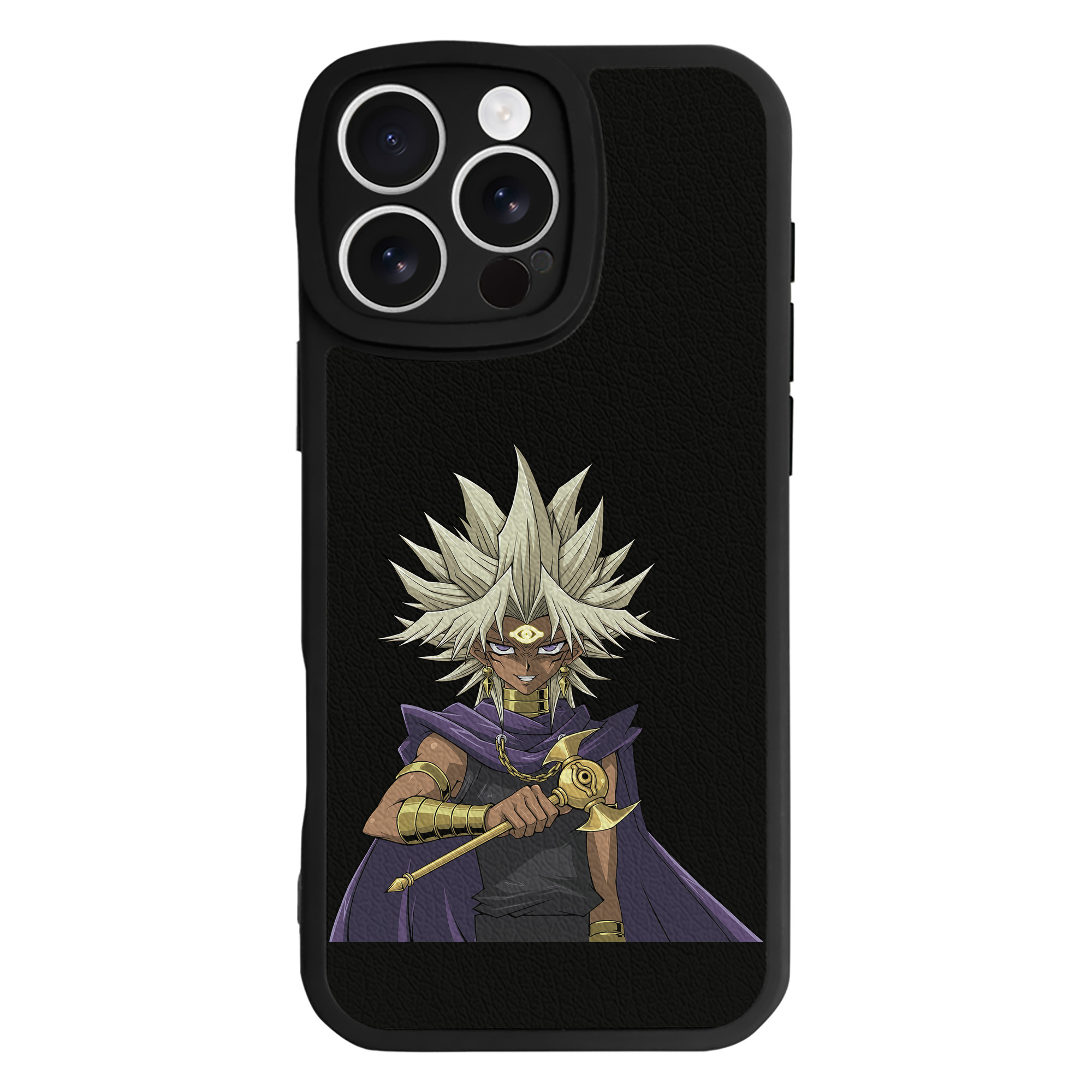 （画像用） 遊☆戯☆王 Yu-Gi-Oh! 【iPhone 16シリーズ対応】シリコンスマホケース（レザー調） 材質：シリコン